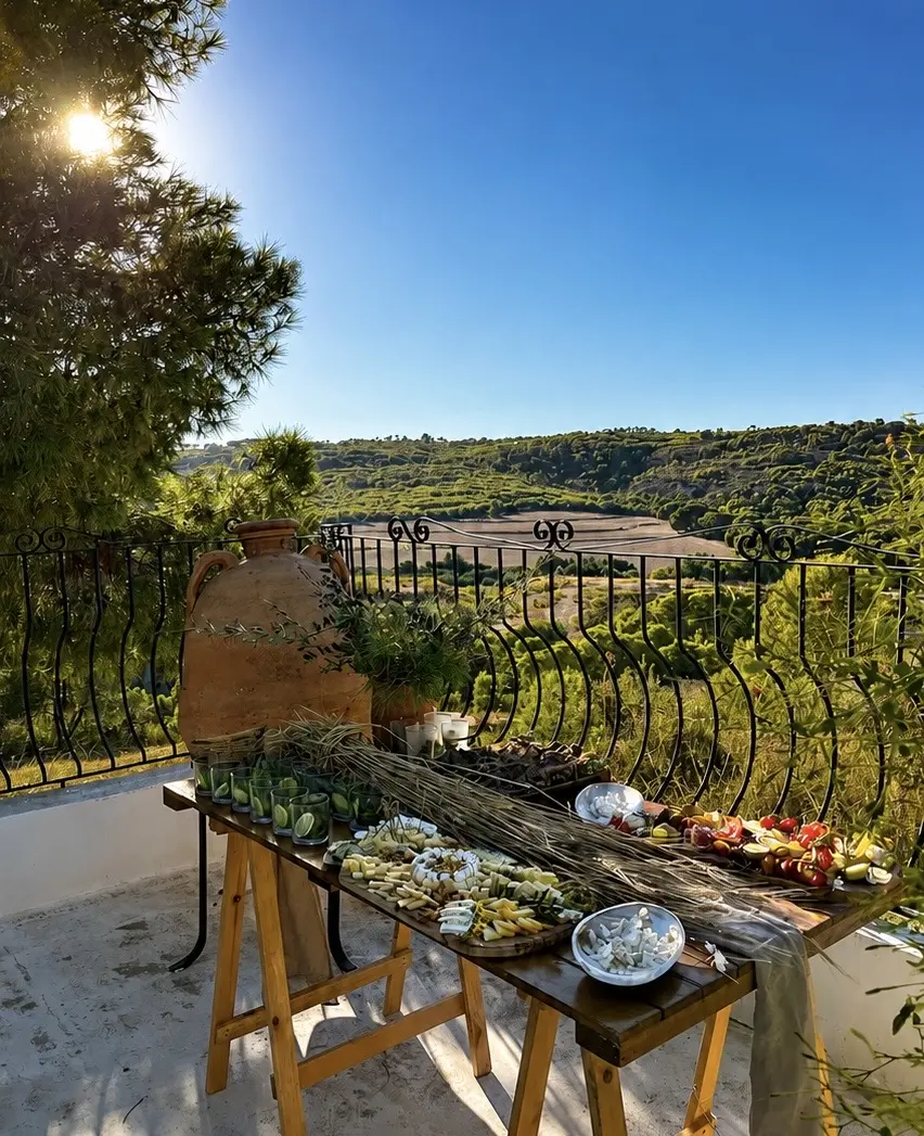 Mediterranes Café auf Ksar Ezzit